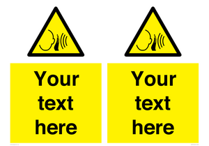 Custom warning sudden loud noise